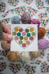 Vinyl Stickers / I love Yarn / Heart Sticker / Yarn Sticker