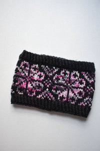 READY TO SHIP:  Fair Isle floral knit headband.