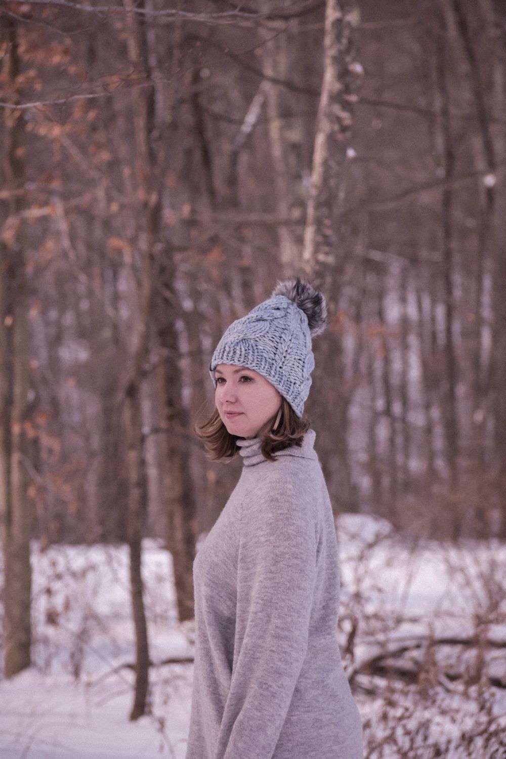 The Mary Hat Knit Pattern in Super Bulky yarn.