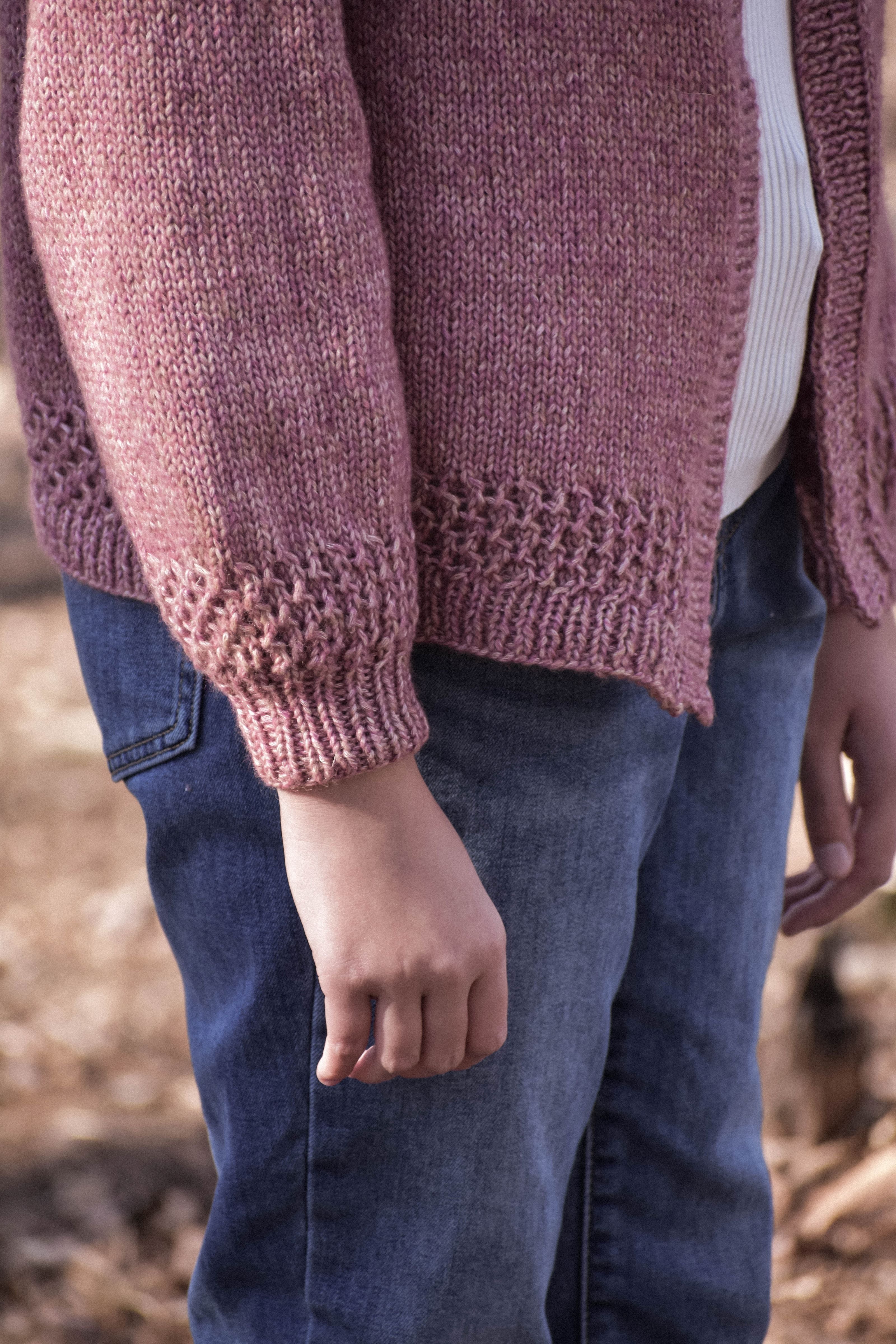 Cardigan Knitting Pattern: The Candlewood Cardigan. Child size